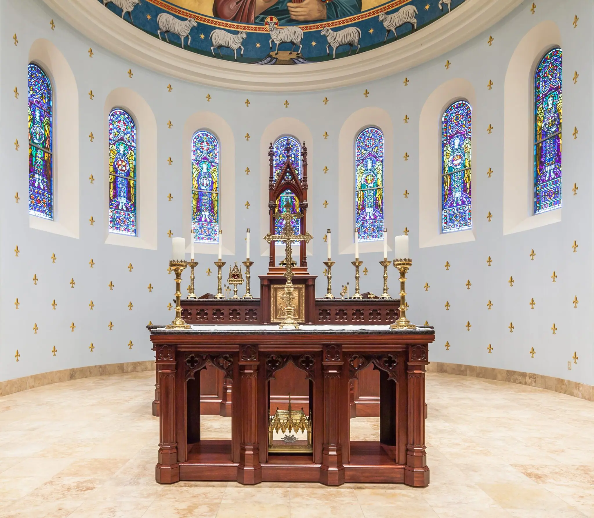 Church sanctuary and altar design concept